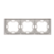 SIMON BASIC NEOS Marco universal triple, horizontal y vertical, plata mate
