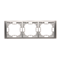 SIMON BASIC NEOS Marco universal triple, horizontal y vertical, plata mate