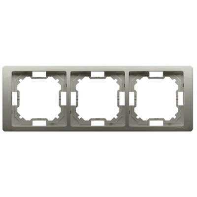 SIMON BASIC NEOS Marco universal triple, horizontal y vertical, satinado