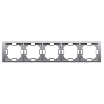 SIMON BASIC NEOS Ramka 5-krotna uniwersalna poziom i pion stal inox