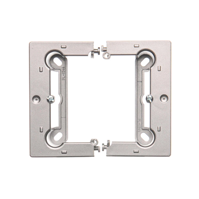 SIMON BASIC NEOS Single metallized inox surface-mounted box