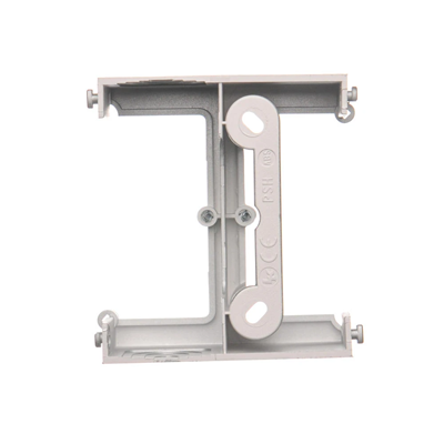 SIMON BASIC NEOS Surface-mounted box - an extension element for a single box folded into multiple frames, silver matt, metallized