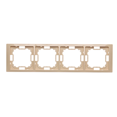 SIMON BASIC NEOS Universeller 4-fach-Rahmen, horizontal und vertikal, beige