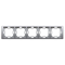 SIMON BASIC NEOS Universeller 5-fach-Rahmen, horizontal und vertikal, Edelstahl