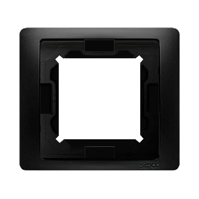 Simon Basic Neos WMYZ-04121N-Z013 NEOS Einzelrahmen für spritzwassergeschützte Ausführung (IP44) mit Dichtung; schwarz