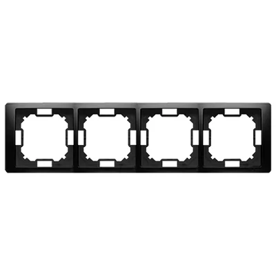 Simon Basic Neos WMYZ-04420N-Z013 NEOS 4-fach-Rahmen – universell horizontal und vertikal; schwarz