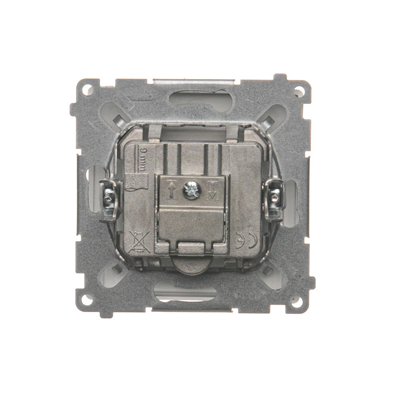 SIMON BASIC Pass-through antenna socket R-TV-SAT (module) silver mat