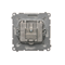 SIMON BASIC Pass-through antenna socket R-TV-SAT (module) silver mat