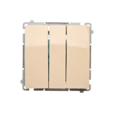 SIMON BASIC Потрійний вимикач з LED підсвічуванням 10А 250В бежевий