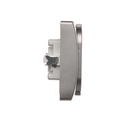 SIMON BASIC Presa a spina con messa a terra, Schuko, doppia, con otturatori per percorsi corrente, acciaio inox