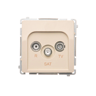 SIMON BASIC Presa per antenna passante RD/TV/SAT, beige