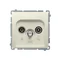 SIMON BASIC Presa per antenna passante RD/TV/SAT, beige