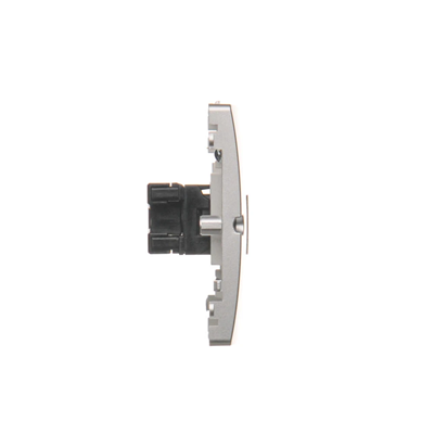 SIMON BASIC Presa per computer RJ45, categoria 5e + presa telefonica RJ11 (modulo), argento metallizzato opaco