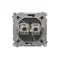 SIMON BASIC Presa per computer RJ45 con doppia schermatura, categoria 6, con copertura antipolvere (modulo), grafite metallizzata opaca