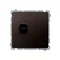 SIMON BASIC Presa per computer RJ45 schermata singola, categoria 6, con copertura antipolvere (modulo), cioccolato metallizzato opaco