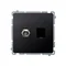 SIMON BASIC Prise antenne type "F" + ordinateur RJ45 catégorie 6 graphite mat métallisé