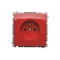 SIMON BASIC Prise avec mise à la terre 16A 230V rouge