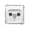SIMON BASIC Prise d'antenne Borne RD/TV/SAT blanc