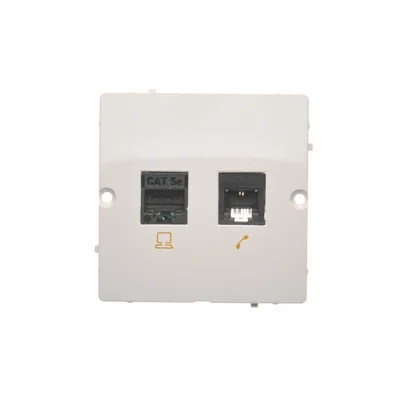SIMON BASIC Prise de communication de données RJ45 cat.5e + RJ11 blanc