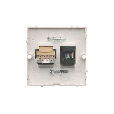SIMON BASIC Prise de communication de données RJ45 cat.5e + RJ11 blanc