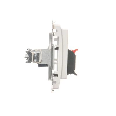 SIMON BASIC Prise haut-parleur 1 voie avec champ descriptif blanc
