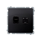SIMON BASIC Prise informatique double blindée RJ45 catégorie 6 avec cache anti-poussière (module) graphite mat métallisé