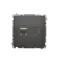 SIMON BASIC Prise informatique simple blindée RJ45 catégorie 6 avec cache anti-poussière (module) graphite mat métallisé