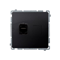 SIMON BASIC Prise informatique simple blindée RJ45 catégorie 6 avec cache anti-poussière (module) graphite mat métallisé