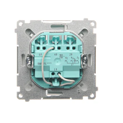 SIMON BASIC Przycisk potrójny z podświetleniem LED 10A 250V biały