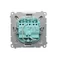SIMON BASIC Przycisk potrójny z podświetleniem LED 10A 250V satynowy