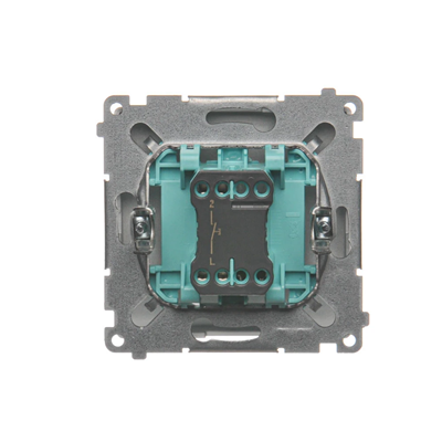 SIMON BASIC Pulsador de timbre (módulo) 16AX 230V bornes de tornillo plata mate