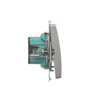 SIMON BASIC Pulsador de timbre (módulo) 16AX 230V bornes de tornillo plata mate