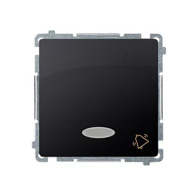 SIMON BASIC Pulsador de timbre retroiluminado (módulo) 10AX 230V conectores rápidos grafito mate