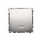 SIMON BASIC Pulsador de timbre retroiluminado (módulo) 10AX 230V conectores rápidos, plata mate
