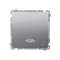 SIMON BASIC Pulsador de timbre retroiluminado (módulo) 10AX 230V conectores rápidos, plata mate