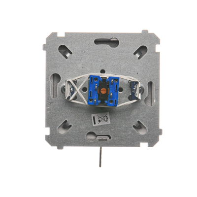 SIMON BASIC Pulsante per tapparelle con chiave, 3 posizioni "I-0-II" 2 contatti N/O, acciaio inox