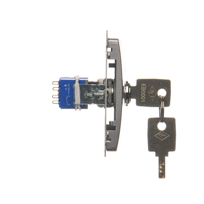 SIMON BASIC Pulsante per tapparelle con chiave, 3 posizioni "I-0-II" 2 contatti N/O, acciaio inox