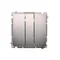 SIMON BASIC Pulsante triplo 10A 250V acciaio inox