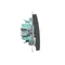 SIMON BASIC Pulsante triplo 10A 250V grafite opaco