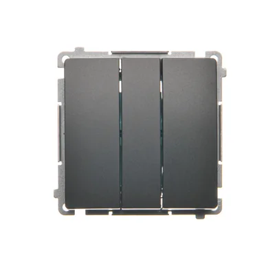 SIMON BASIC Pulsante triplo 10A 250V grafite opaco