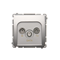 SIMON BASIC R-TV-DATA socket (module) silver mat