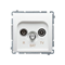 SIMON BASIC RD/TV/SAT pass-through antenna socket white