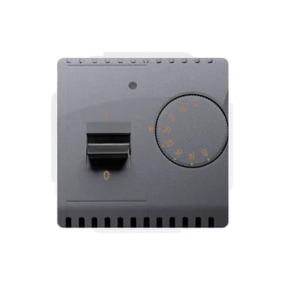SIMON BASIC Regulátor teploty s externím čidlem 16A 230V matná stříbrná