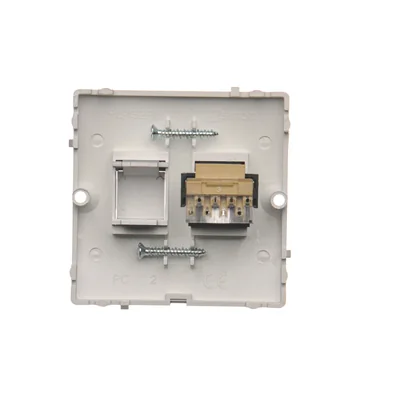 SIMON BASIC RJ11 telefonní zásuvka (modul), montáž pomocí šroubů, matná stříbrná