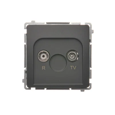 SIMON BASIC Розетка антени R-TV кінцева розділена (модуль) графіт мат