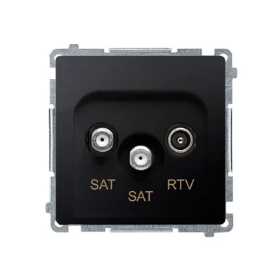 SIMON BASIC Розетка антени сателіт SAT-SAT-RTV подвійна графіт