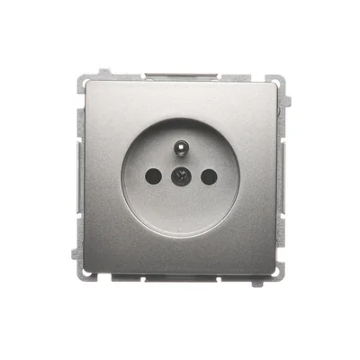 SIMON BASIC Розетка із заземленням (модуль) 16A 230V швидкі роз'єми сатин