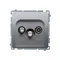 SIMON BASIC SAT-SAT-RTV satellite double antenna socket, matt silver