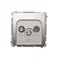 SIMON BASIC SAT-SAT-RTV satellite double antenna socket, matt silver