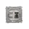 SIMON BASIC Single computer socket RJ45 category 6 with anti-dust cover (module) silver matt metallized